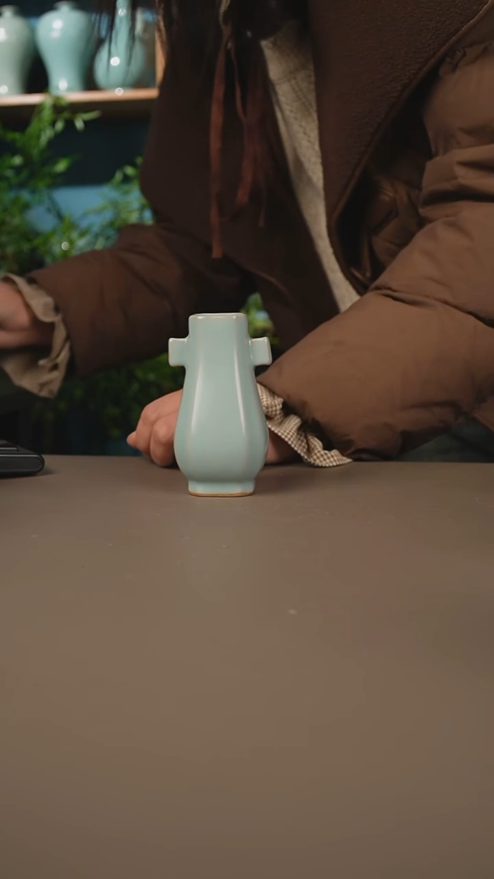 仿古贯耳瓶不开     