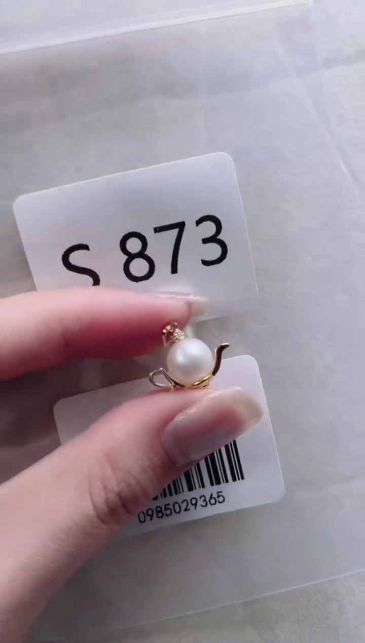【闪购商品】海水珍珠吊坠银S925镶嵌S873