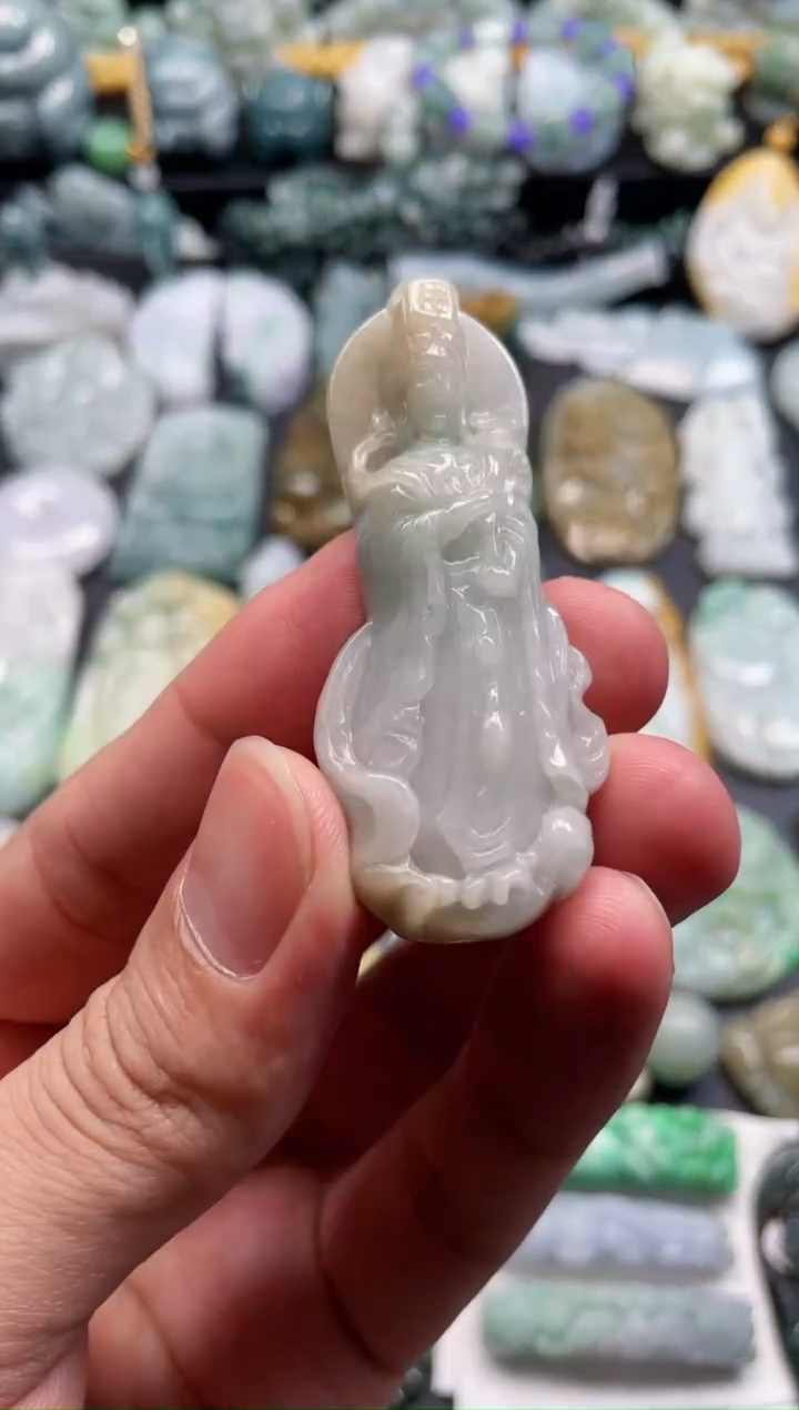 颈饰未镶嵌翡翠34  天然翡翠a货  妈祖