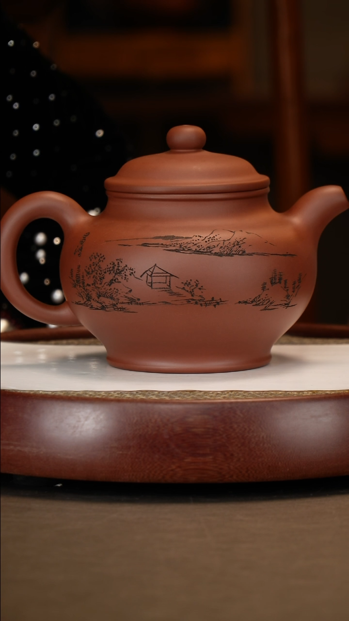 【闪购商品】紫砂茶壶【李铭】龙血砂掇只  1300CC