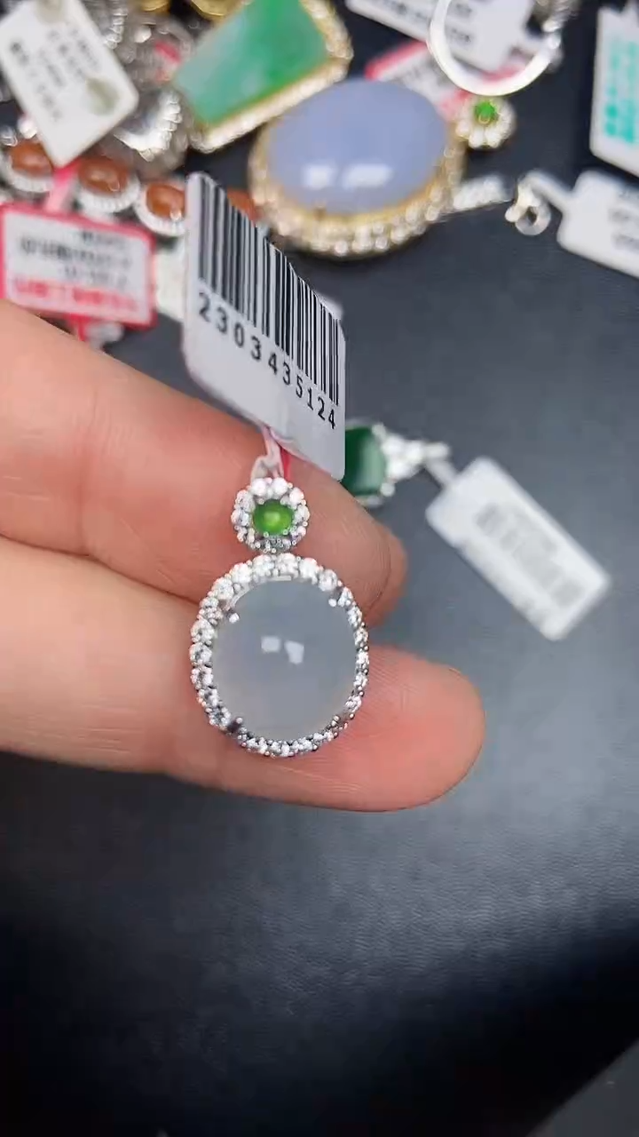 银S925镶嵌戒指翡翠2720