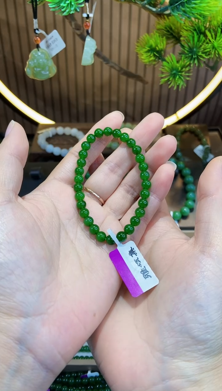 未镶嵌手链和田玉G1298颜色微差