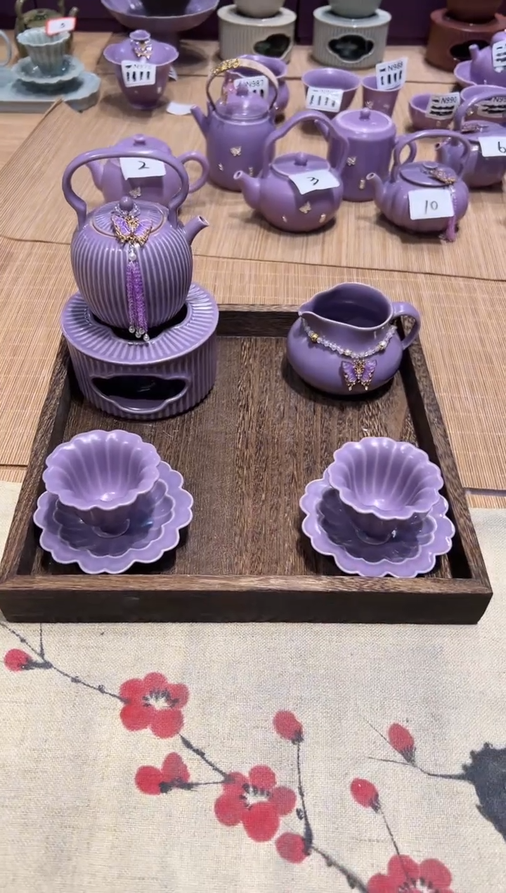 瓷片陶北溪堂茶具正品 【带滴溜 托盘】