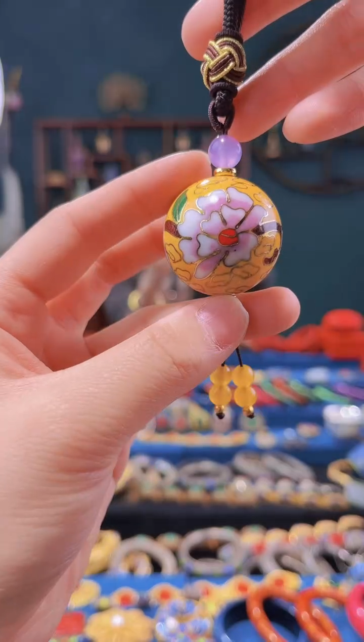 【闪购商品】非遗绝技 景泰蓝3.0吊坠 黄