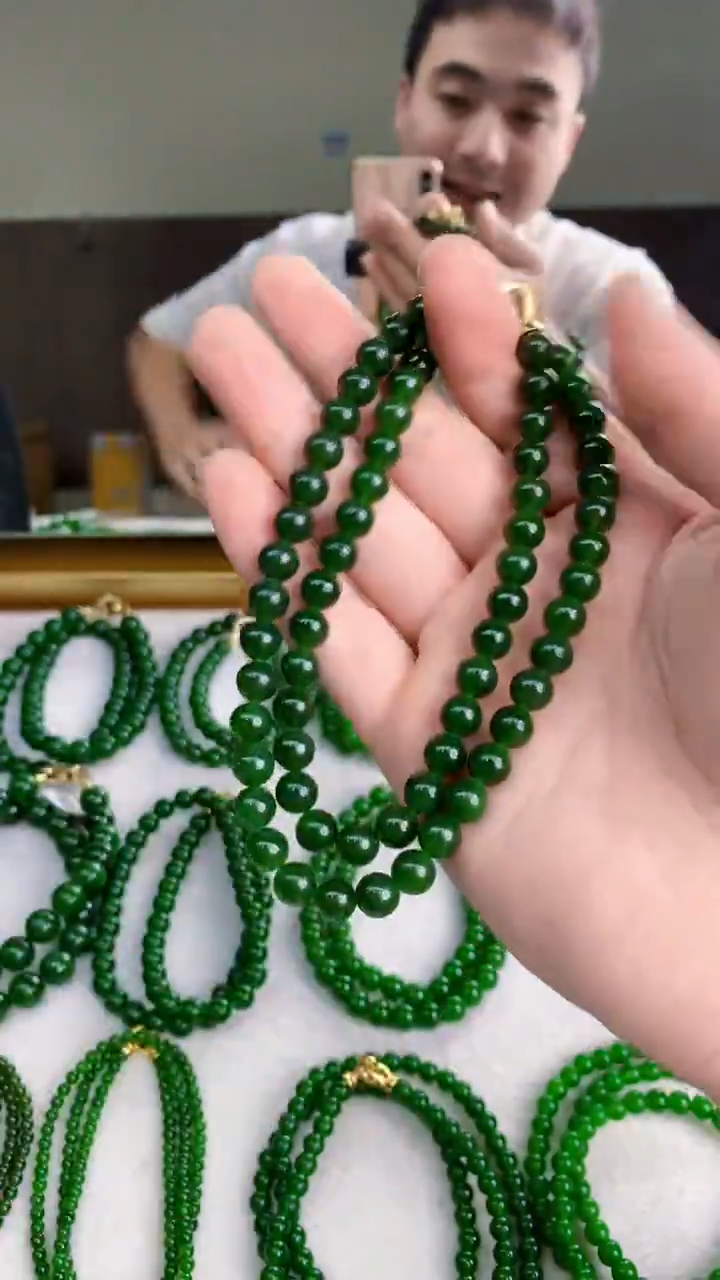 项链未镶嵌和田玉卡8的68颗的