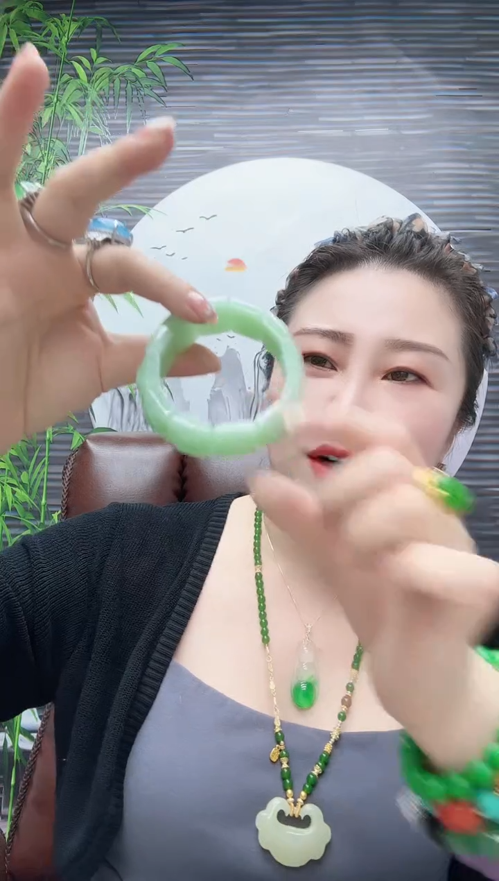 高货清水花开富贵手牌