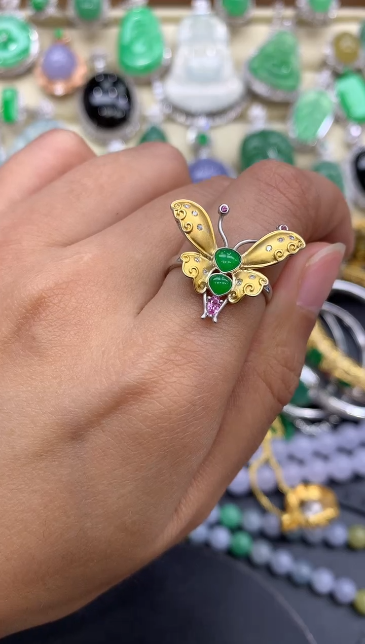 【闪购商品】翡翠戒指18K金镶嵌267-中国好珍宝