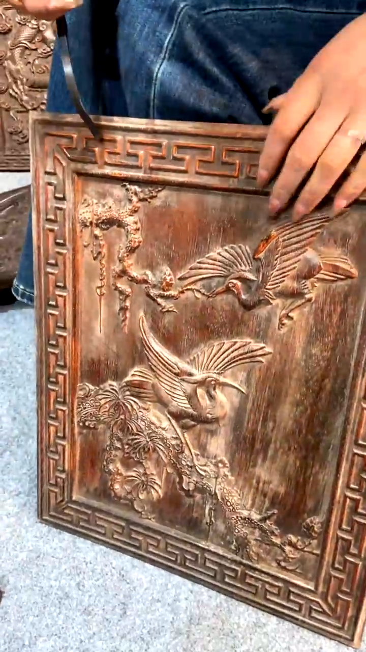 【闪购商品】木A紫檀雕刻板一物一拍以直播间为准