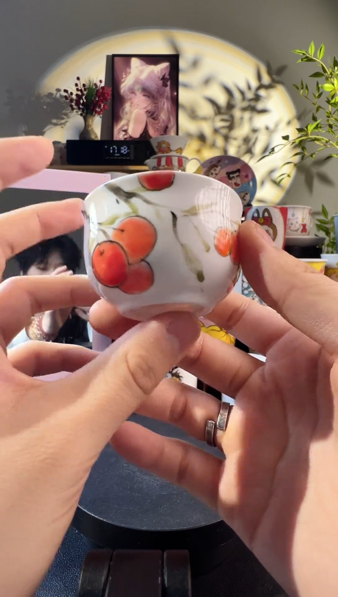 【闪购商品】摆件纯手工手绘陶瓷小杯杯