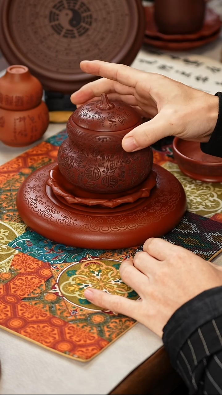 茶杯紫砂宽堂紫砂 福禄茶叶罐