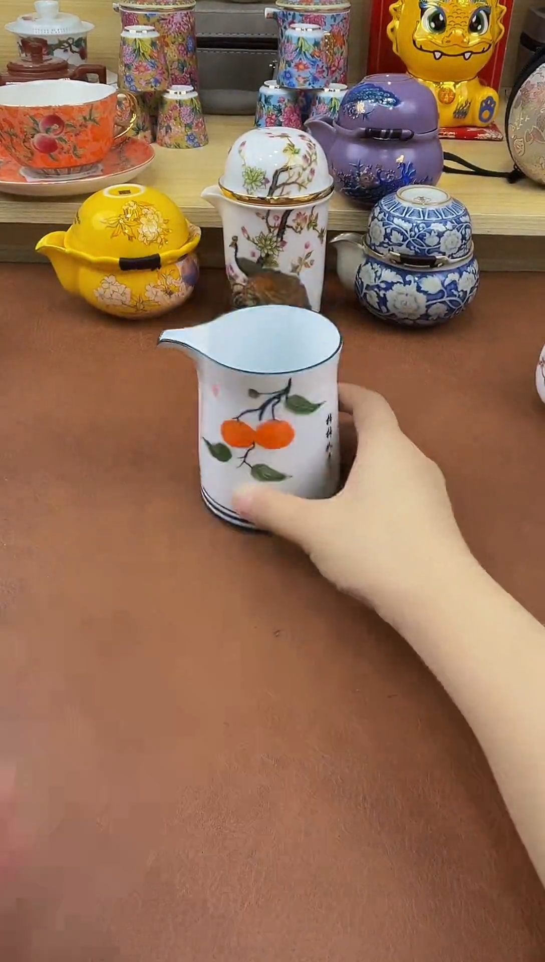 陶瓷茶具摆件旅行套组