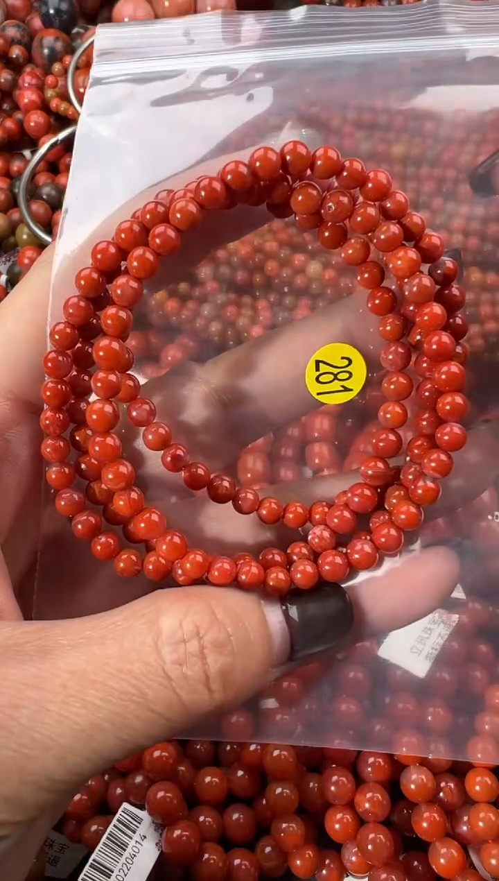 未镶嵌手串南红玛瑙4+