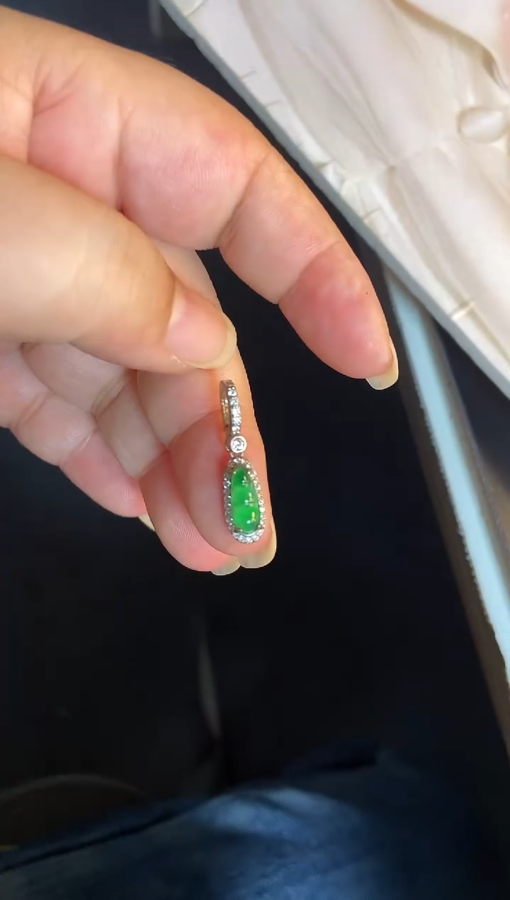 吊坠(不含链)银S925镶嵌翡翠1