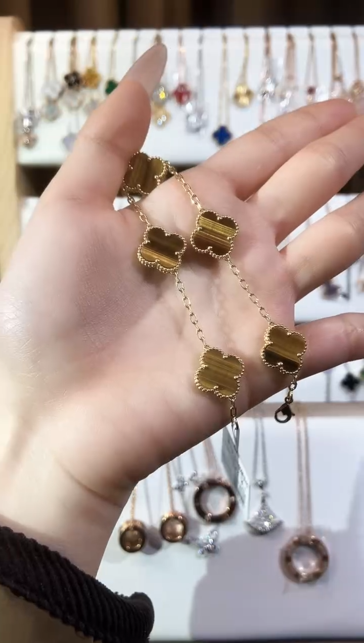 【闪购商品】木变石手饰18K金镶嵌木变石K黄