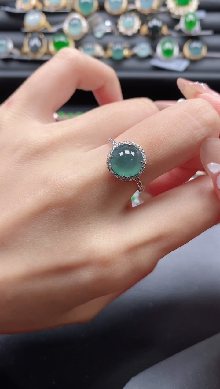 【闪购商品】翡翠戒指银S925镶嵌1111