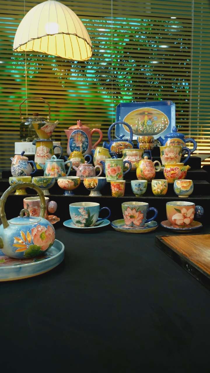 【闪购商品】杯手绘心瓷陶瓷浮力