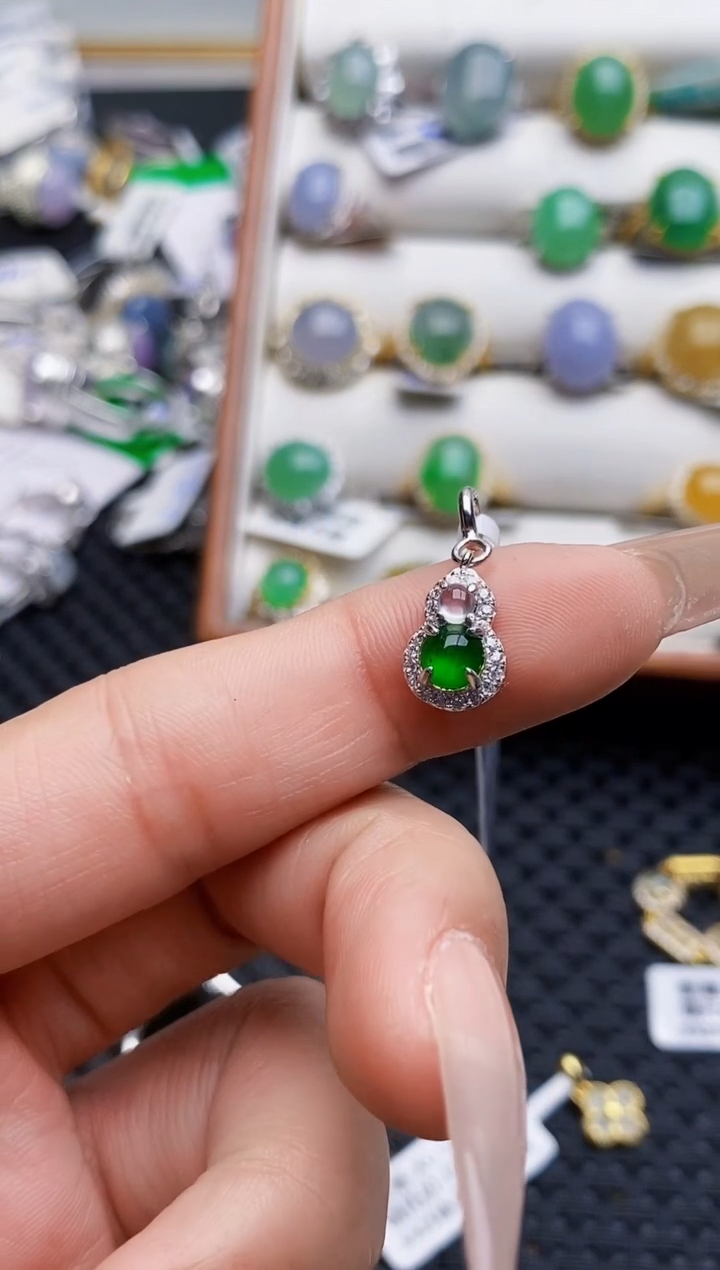 银S925镶嵌戒指翡翠2846