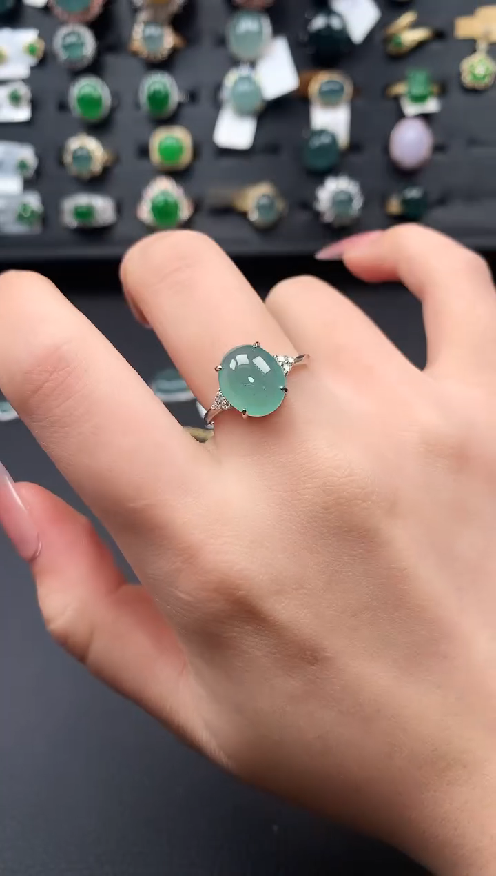 【闪购商品】翡翠戒指银S925镶嵌56213414