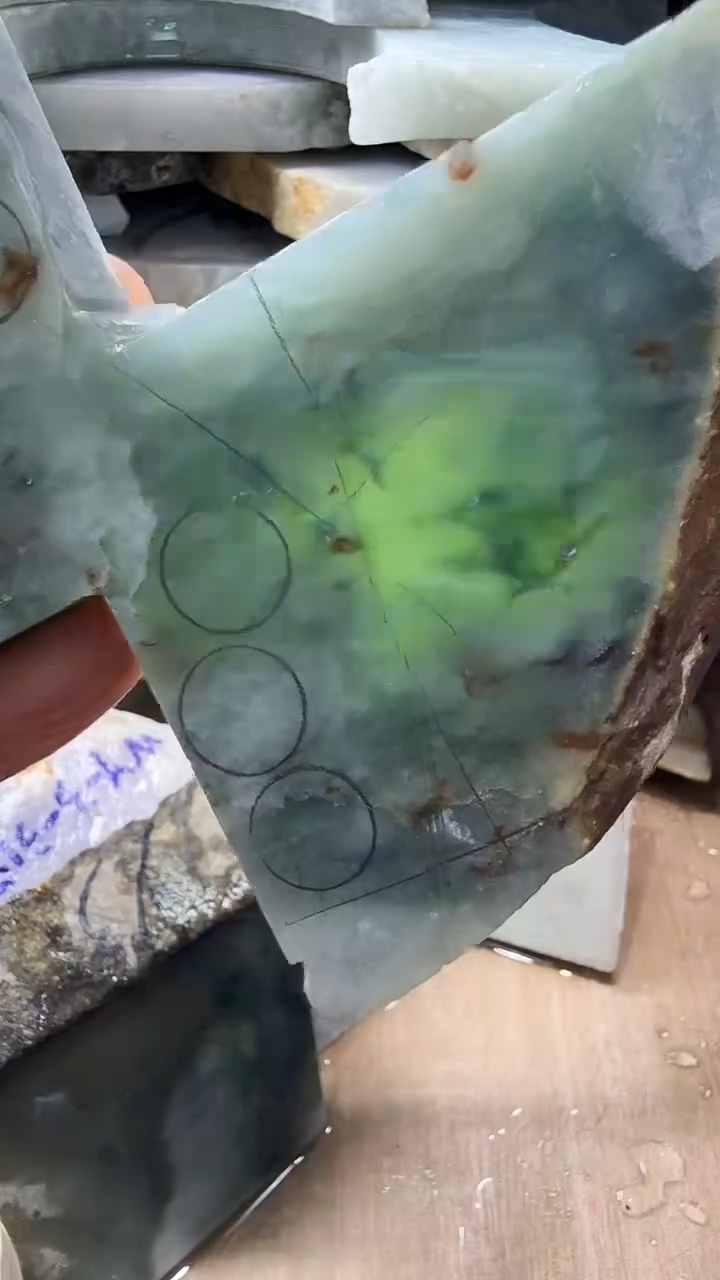 裸石翡翠天然翡翠A货花590