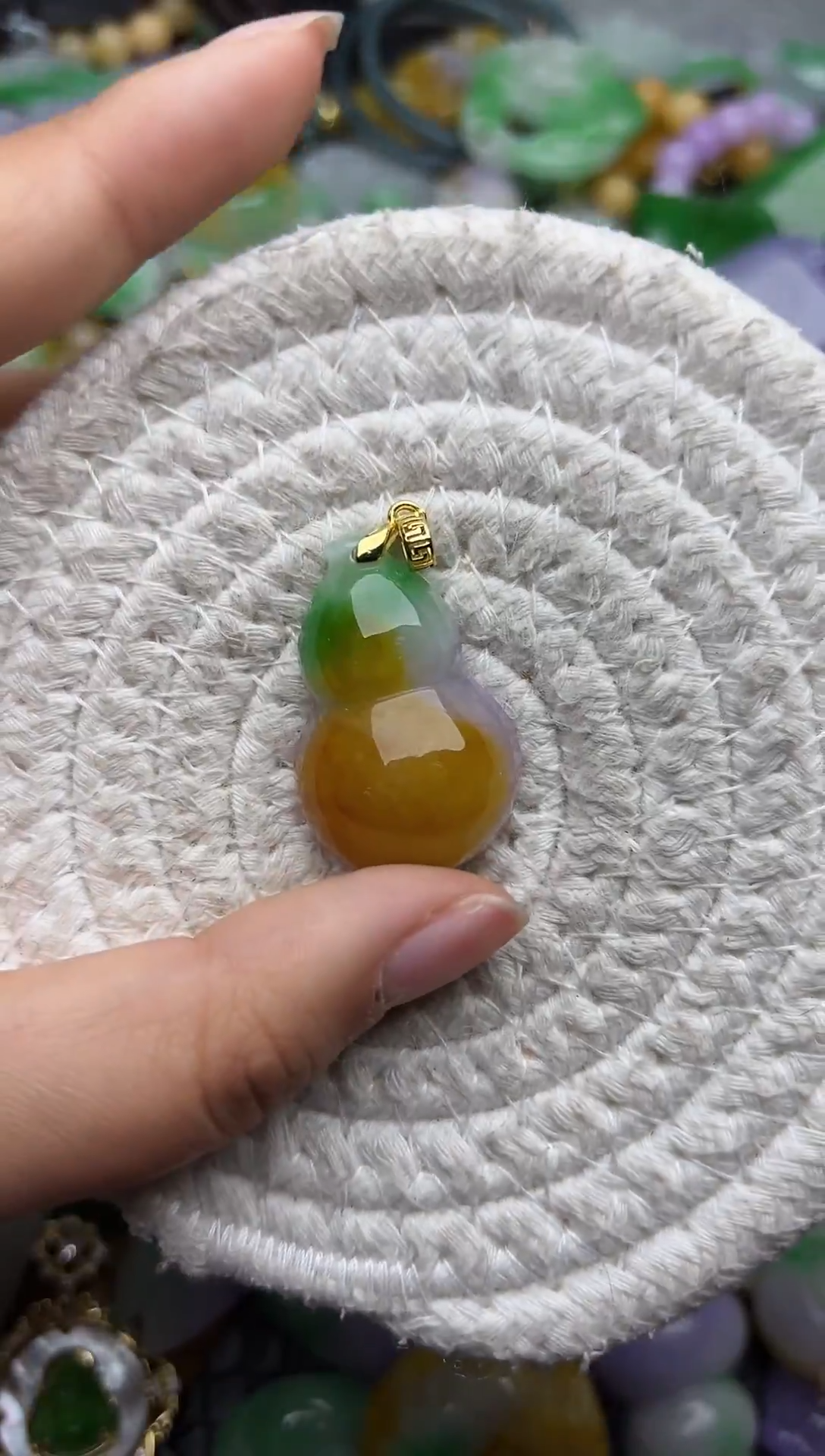 颈饰未镶嵌翡翠缅甸翡翠吊坠