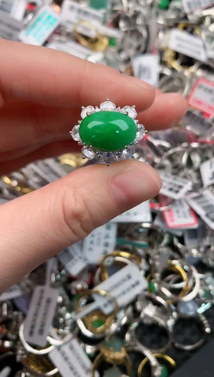 银S925镶嵌戒指翡翠M****e222---5