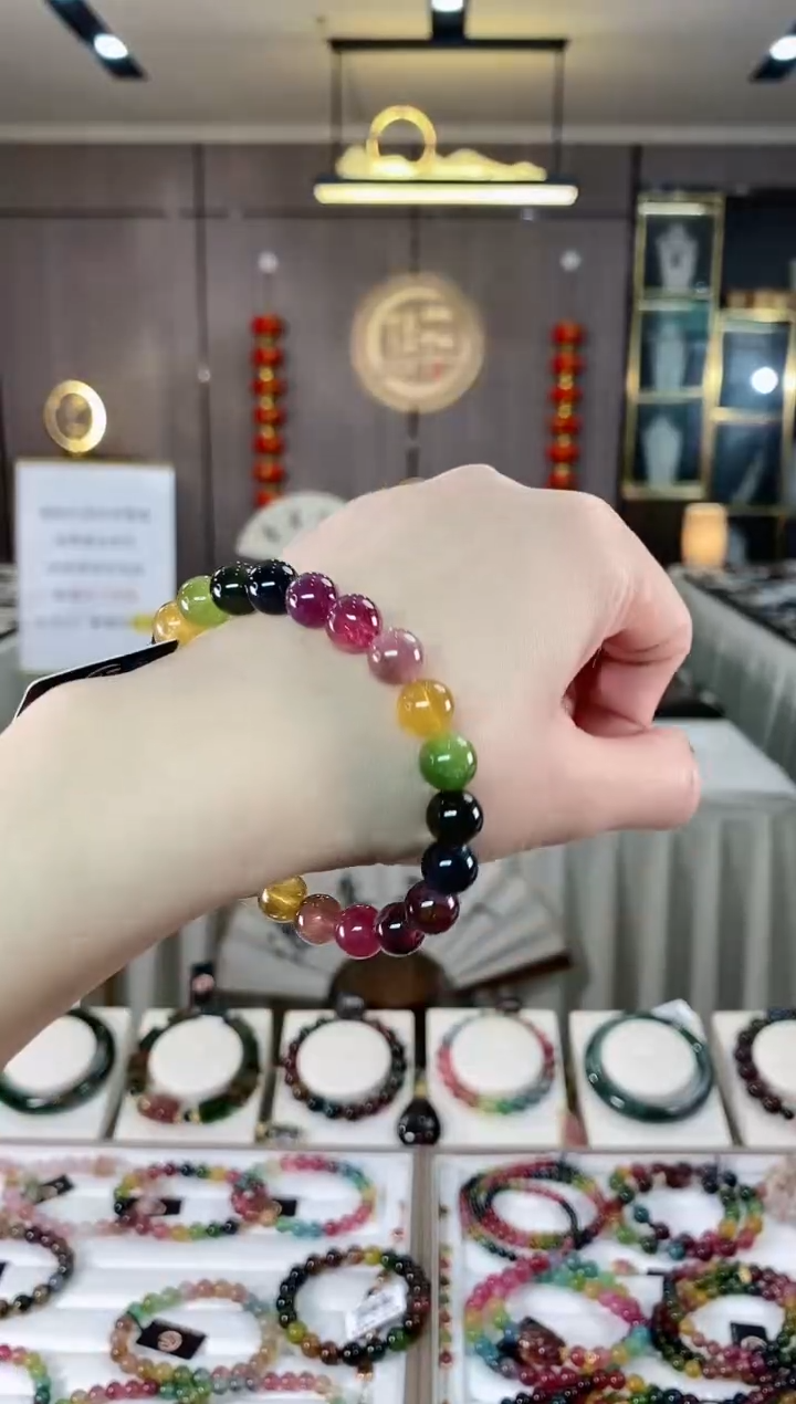 【闪购商品】碧玺单圈手串8mm+未镶嵌（多样性发一条）hon