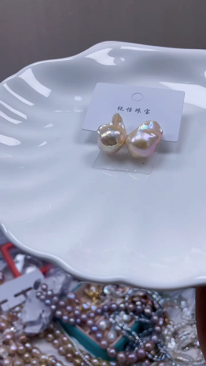 未镶嵌耳饰淡水珍珠【纯恬饰品】
