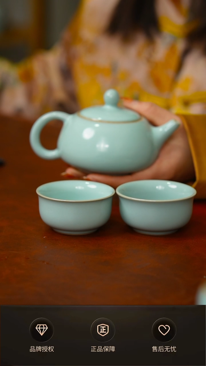 天青臻稀小石瓢壶不完美 一壶两杯