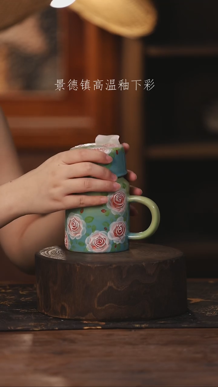 陶瓷景德镇高温釉下手绘陶瓷152