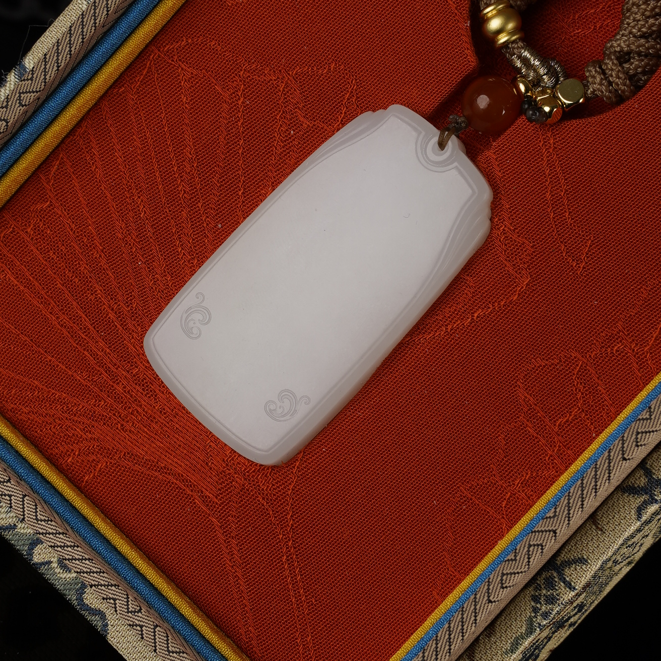 XJ11513二十世纪和田玉无相佛无事牌挂坠