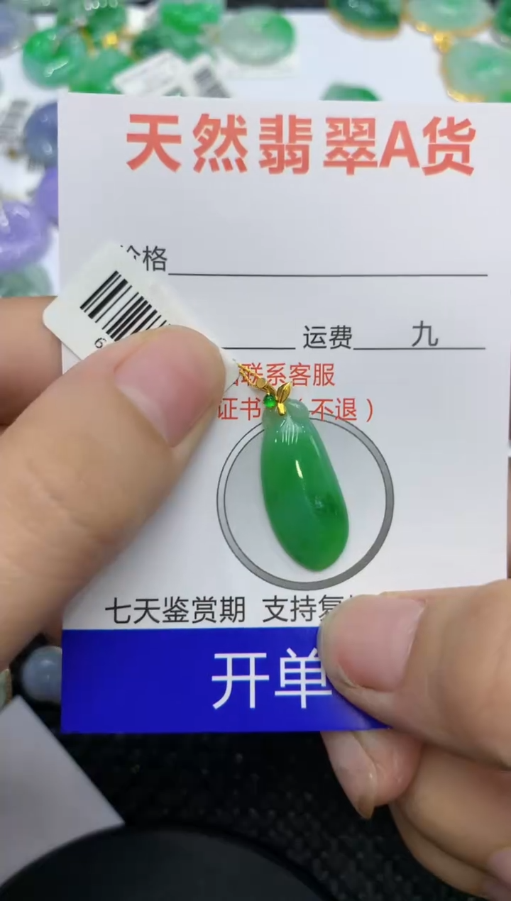 【闪购商品】翡翠颈饰18K金镶嵌111111111