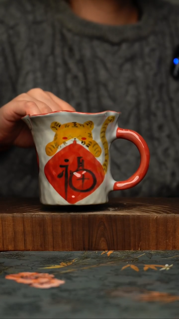 瓷片釉下彩手工手绘同款陶器
