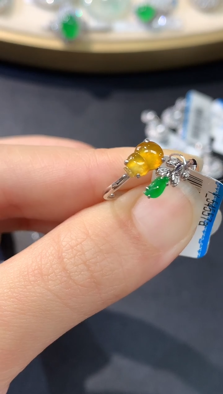 18K金镶嵌戒指翡翠A141|2980