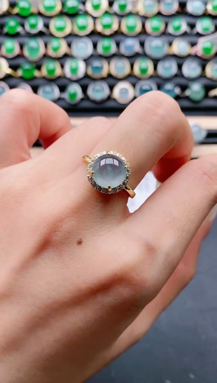 【闪购商品】翡翠戒指银S925镶嵌1111