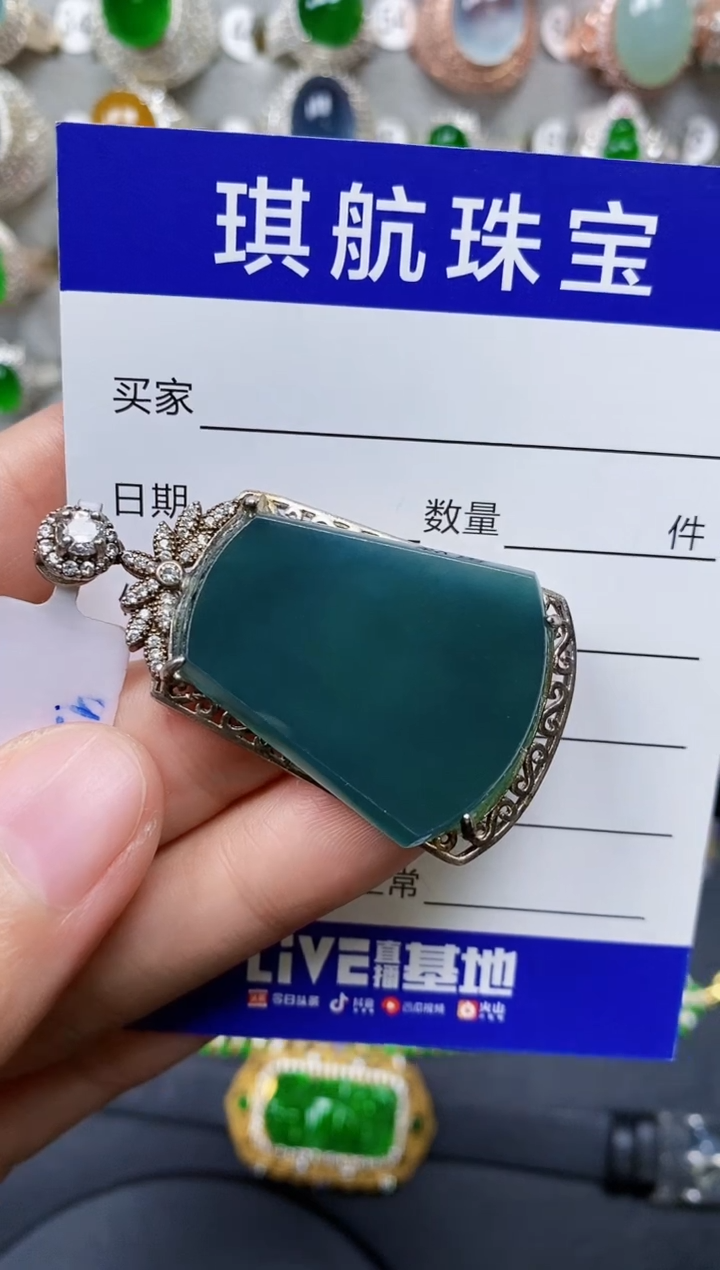 【闪购商品】翡翠颈饰银S925镶嵌0791