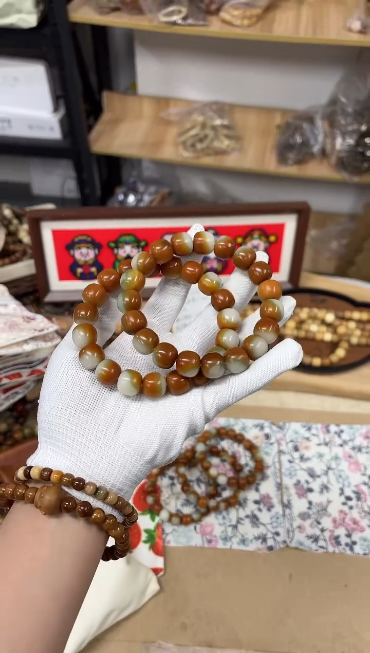 手串菩提根/象牙果14星球杯孔不好605）