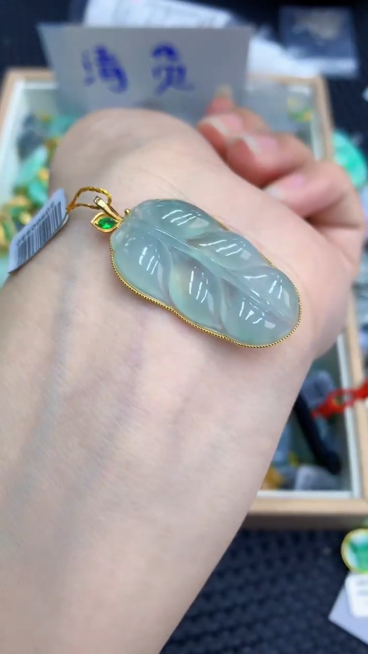 【闪购商品】翡翠颈饰18K金镶嵌            8