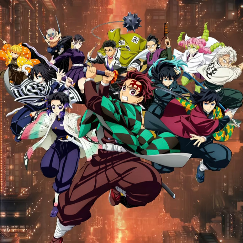 (强盗链接）鬼灭之刃不织布手工多层挂饰