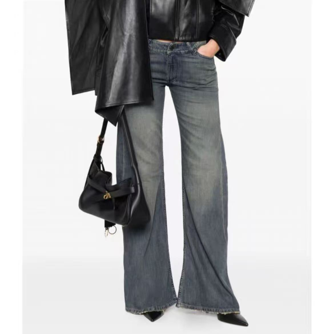 未使用 Balenciaga/巴黎世家 腰带环牛仔裤