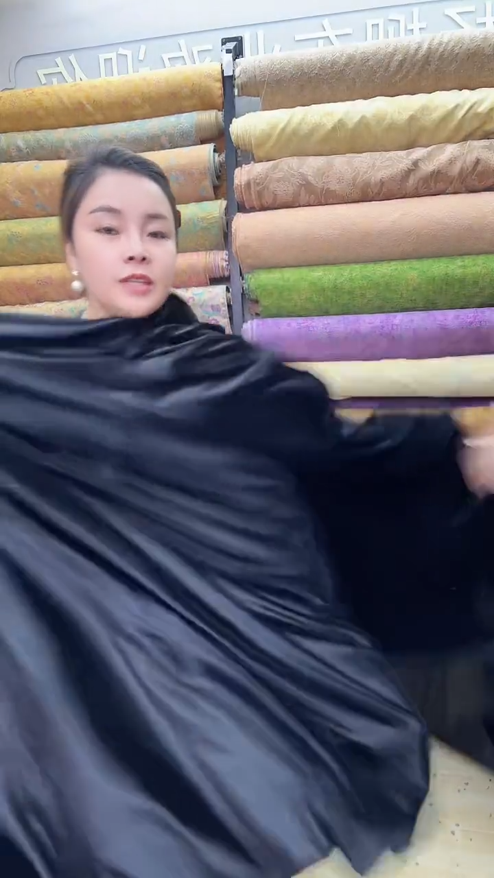 36号黑色醋酸丝绒1.5米