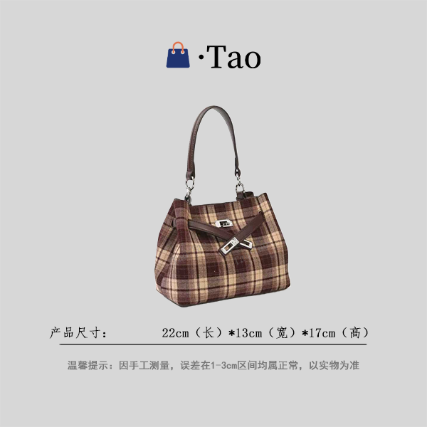 【TT Studio】BF-66719-布格咖色 RAIN.CUN简约轻奢女包