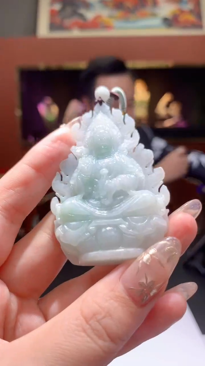 【闪购商品】定制翡翠未镶嵌8037yx-毛货挂件47