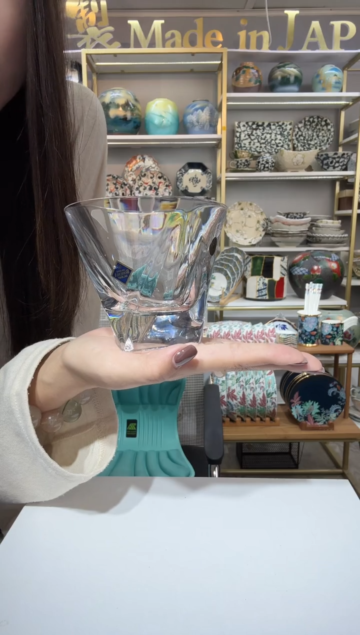 陶瓷捷克进口天使威士忌杯320ml2只