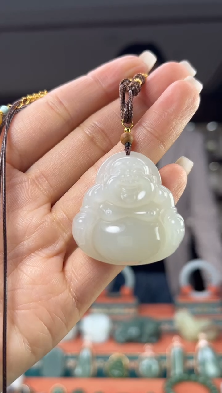 颈饰未镶嵌和田玉佩佩36mm左右