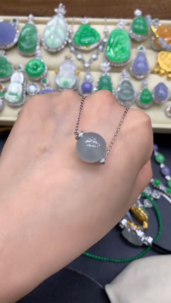 【闪购商品】翡翠颈饰18K金镶嵌348-中国好珍宝