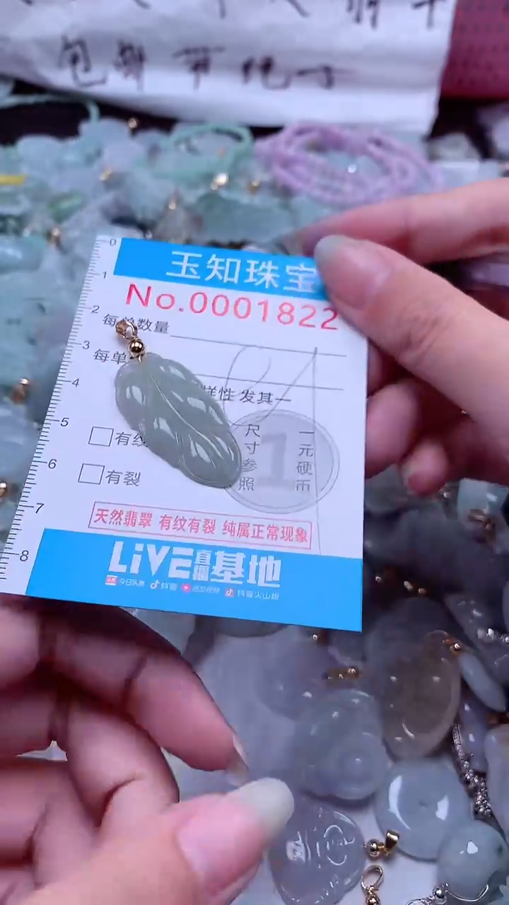 翡翠未镶嵌吊坠(不含链)1822