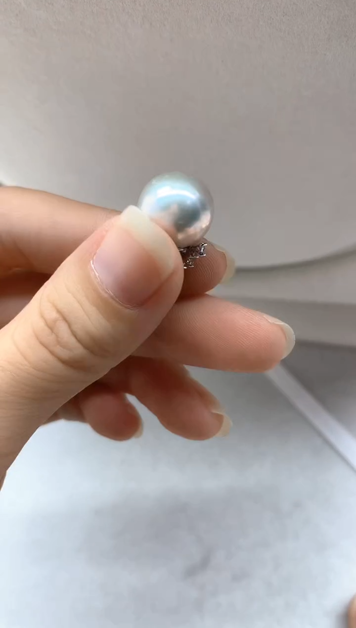 吊坠(不含链)银S925镶嵌淡水珍珠豆***腐1