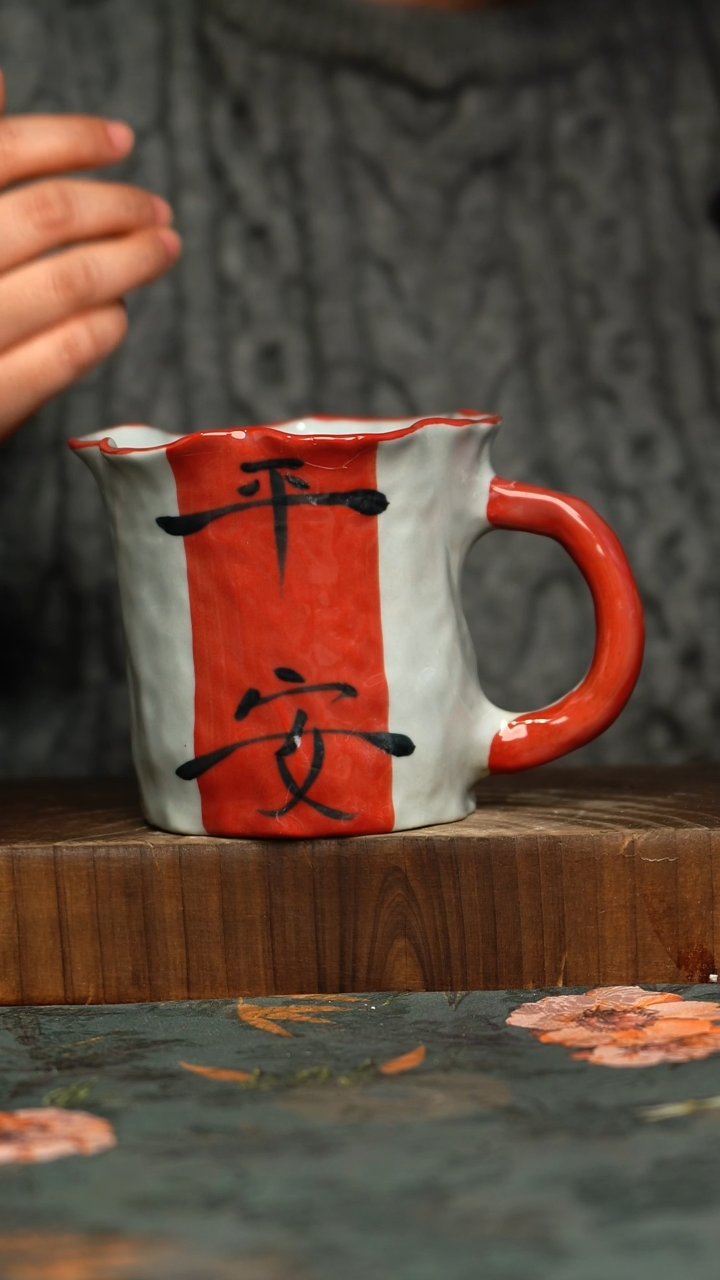 杯釉下彩手工手绘同款陶器