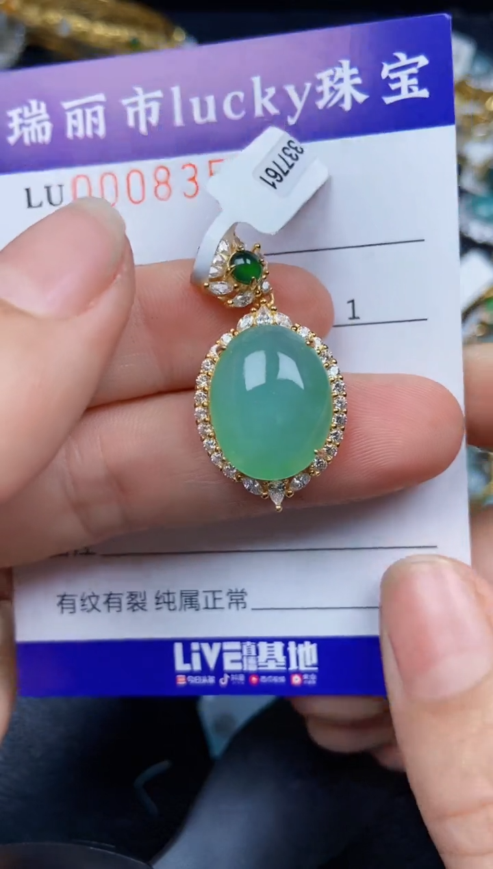 【闪购商品】翡翠颈饰银S925镶嵌8350