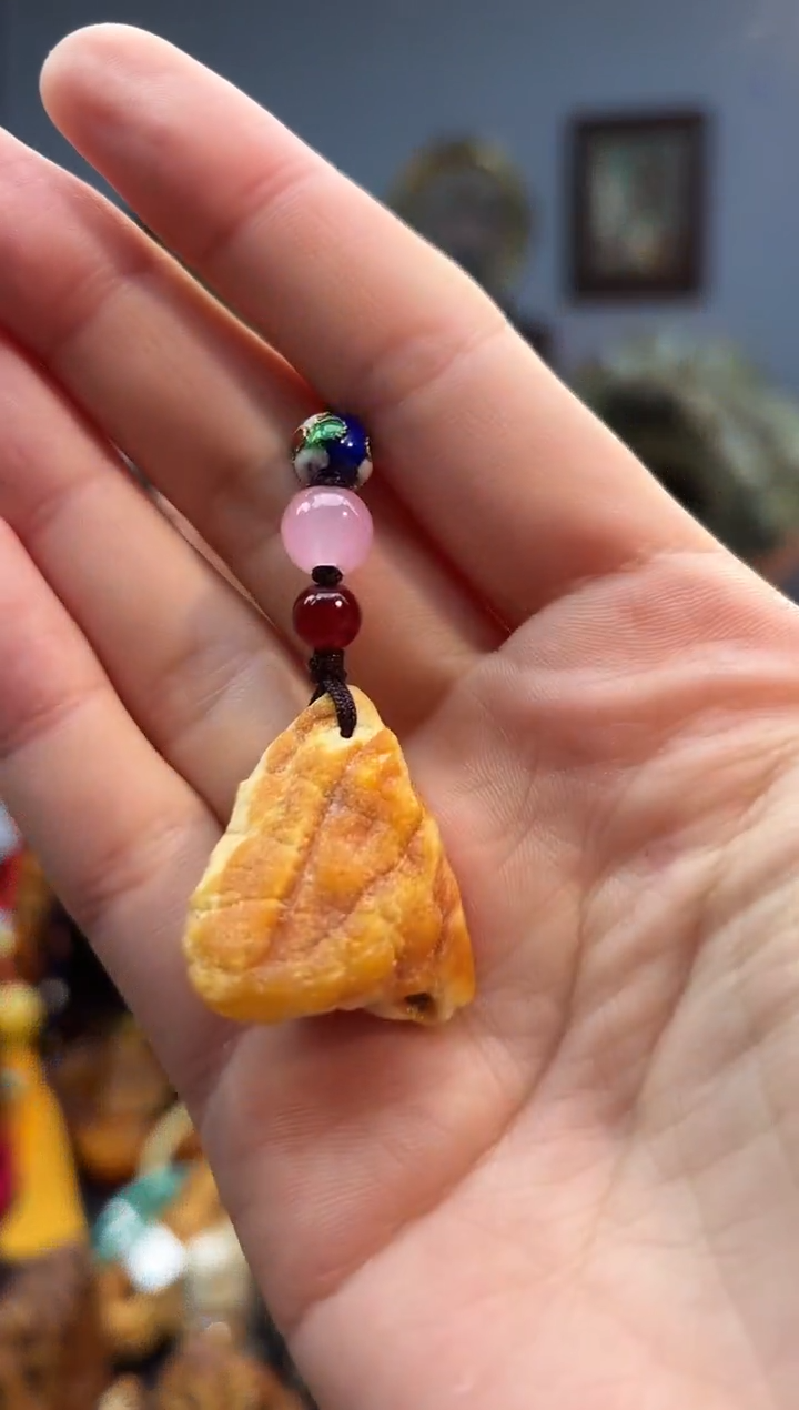 琥珀颈饰未镶嵌手机挂